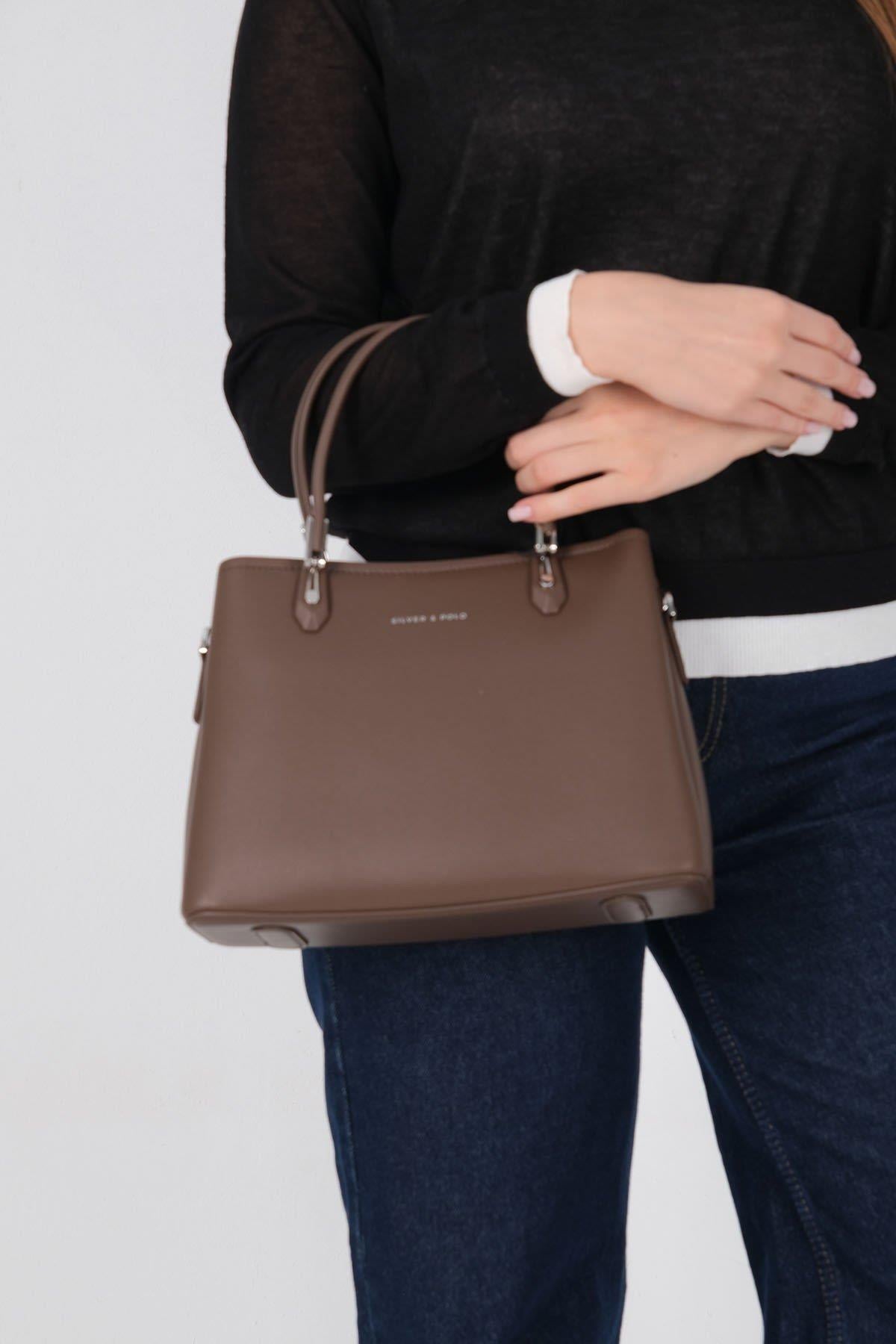 Silver & Polo SP1233 Kadın El Çantası Kahve