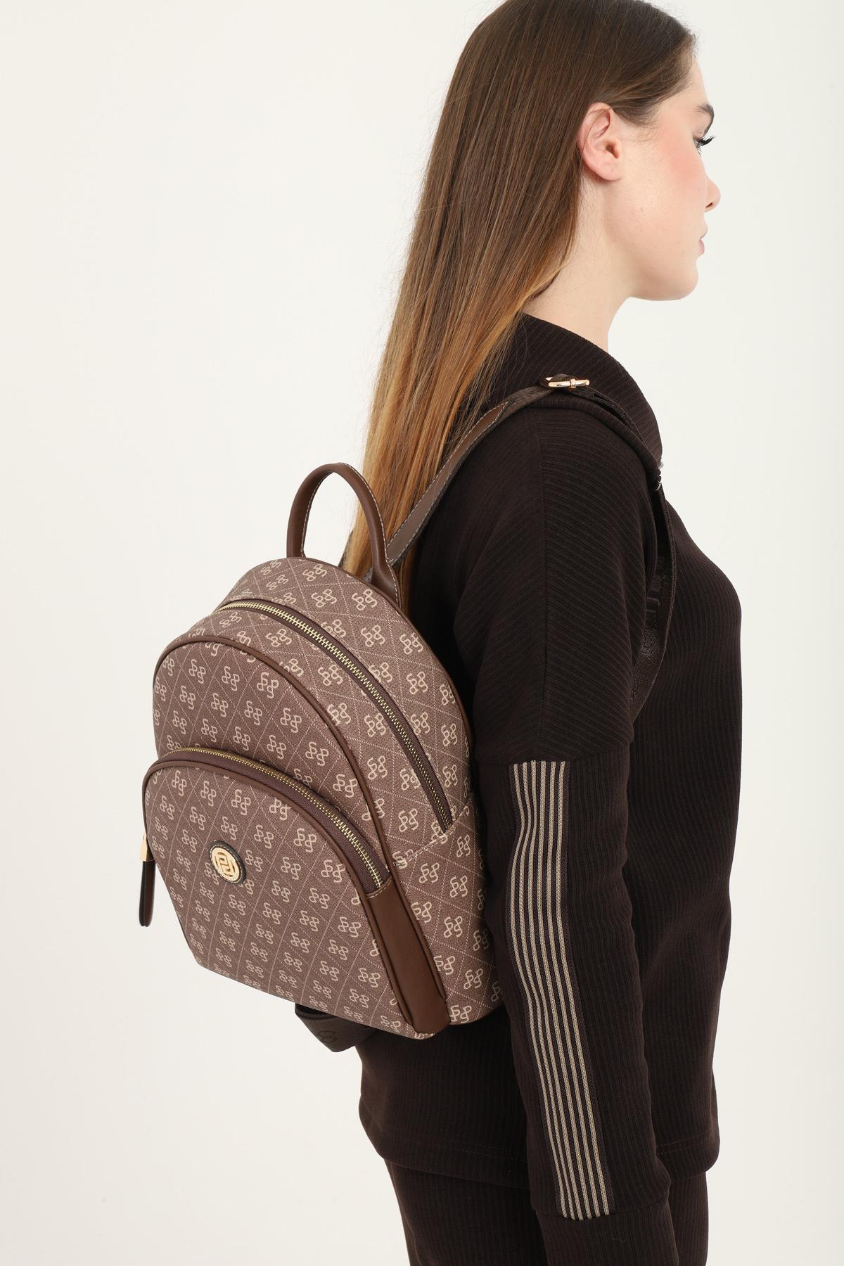 Silver & Polo Kahve SP1062 Kadın Sırt Çantası