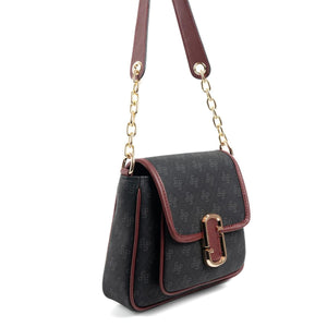 Silver & Polo Siyah - Bordo SP1147 Kadın Omuz Çantası