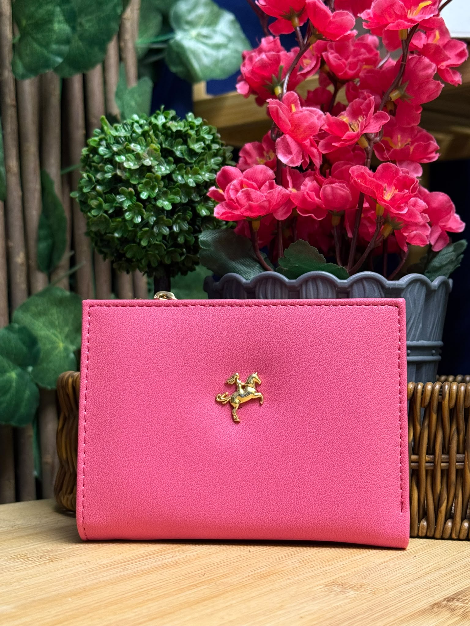 Nas Bag Pembe Çok Bölmeli Fermuarlı Yumuşak Dokulu Kartlık ve Cüzdan - cz023