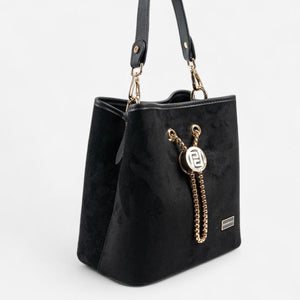 Silver & Polo SP967 Kadın Çapraz Çanta Süet Siyah