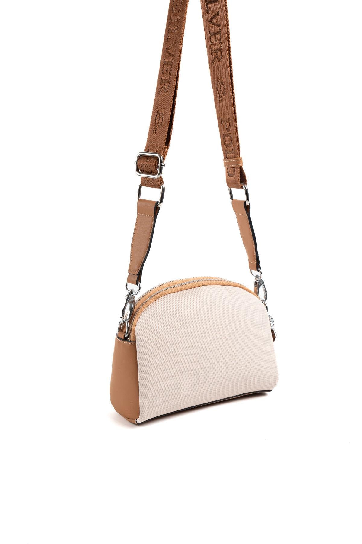 Silver & Polo Bej - A.Taba SP1144 Kadın Çapraz Çanta