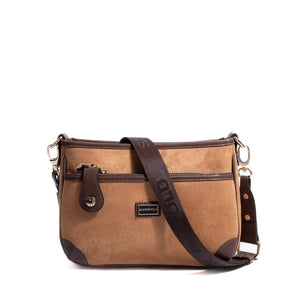 Silver & Polo SP1160 Kadın Çapraz Çanta Süet Taba-Kahve