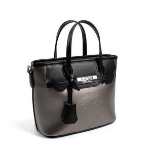 Silver & Polo Platin - Siyah SP1185 Kadın El Çantası