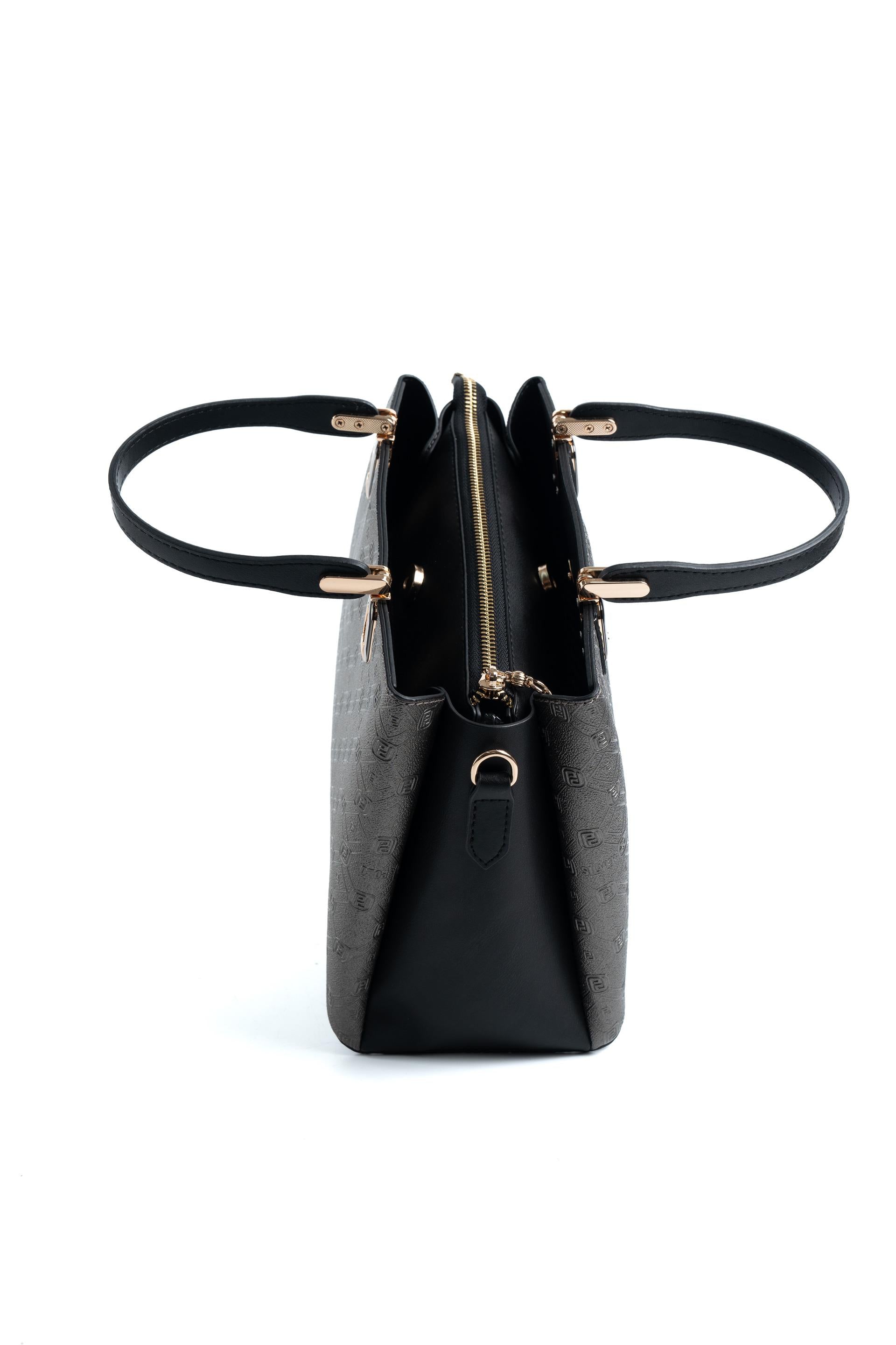 Silver & Polo Platin - Siyah SP1253 Kadın El Çantası