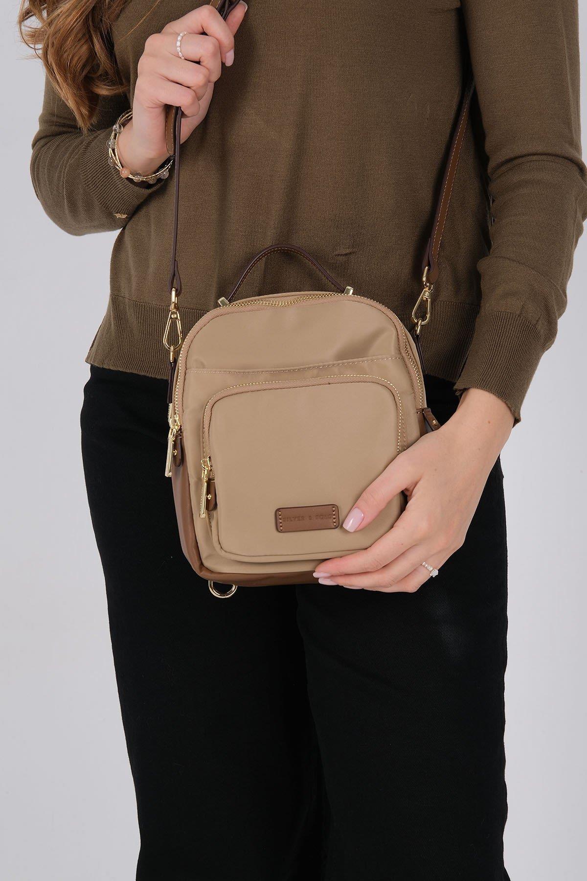 Silver & Polo SP1220 Kadın Çapraz Çanta Vizon-Camel