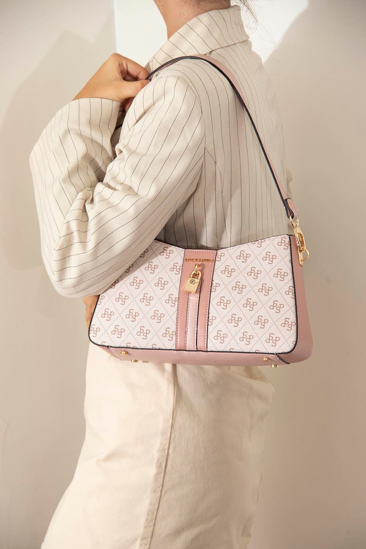 Silver & Polo Pembe - Somon - Pembe SP1102 Kadın Omuz Çantası