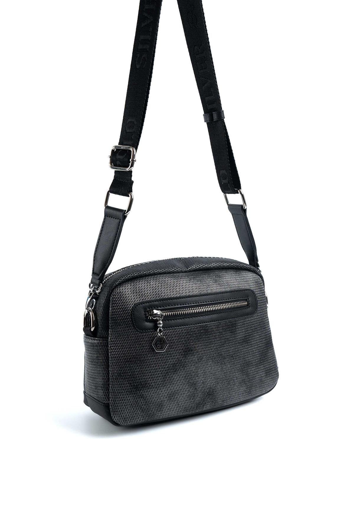 Silver & Polo M.gümüş - Siyah SP1201 Kadın Çapraz Çanta