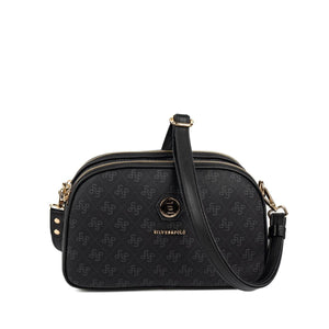 Silver & Polo SP745 Kadın Çapraz Çanta Monogram Siyah