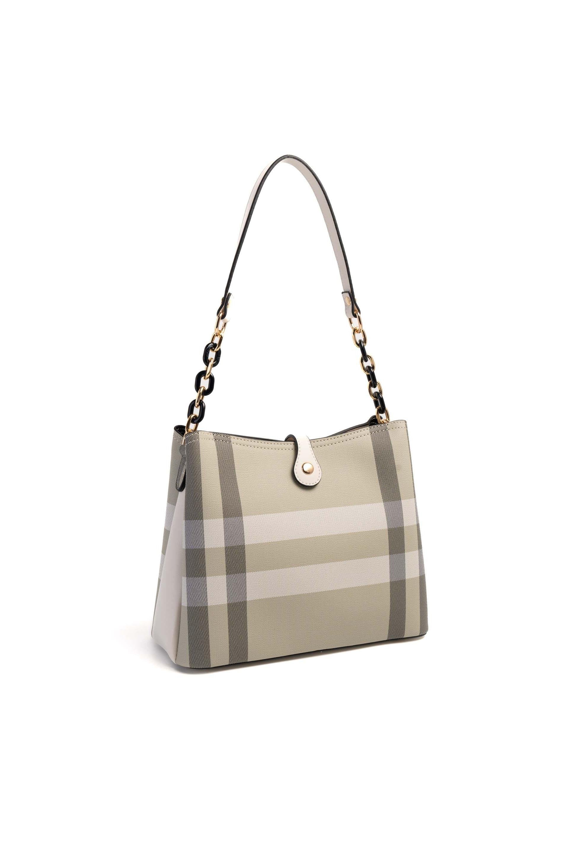 Silver & Polo A.Yeşil - Kemik SP974 Kadın Omuz Çantası