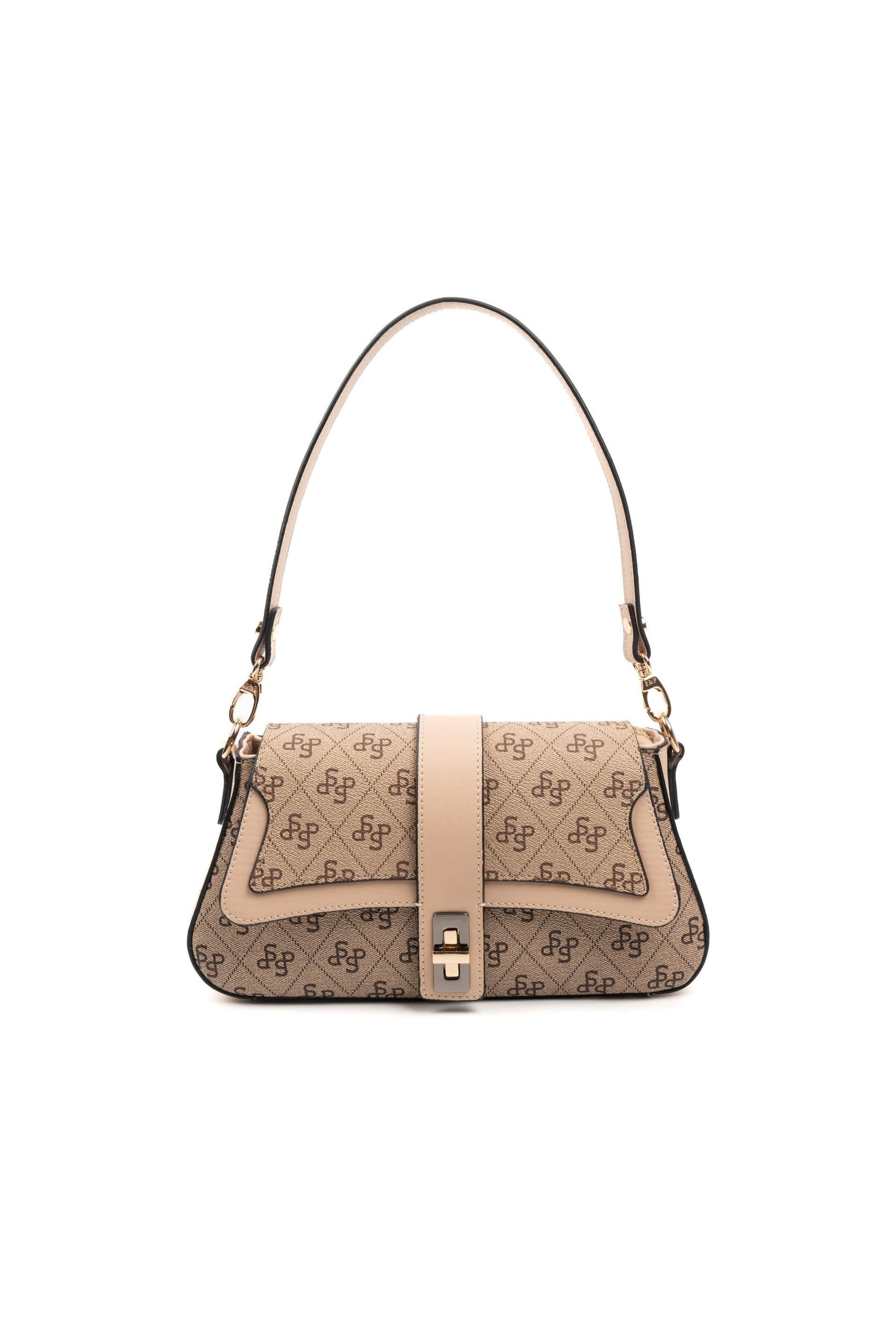 Silver & Polo Koyu Bej - Ten SP1177 Kadın Omuz Çantası