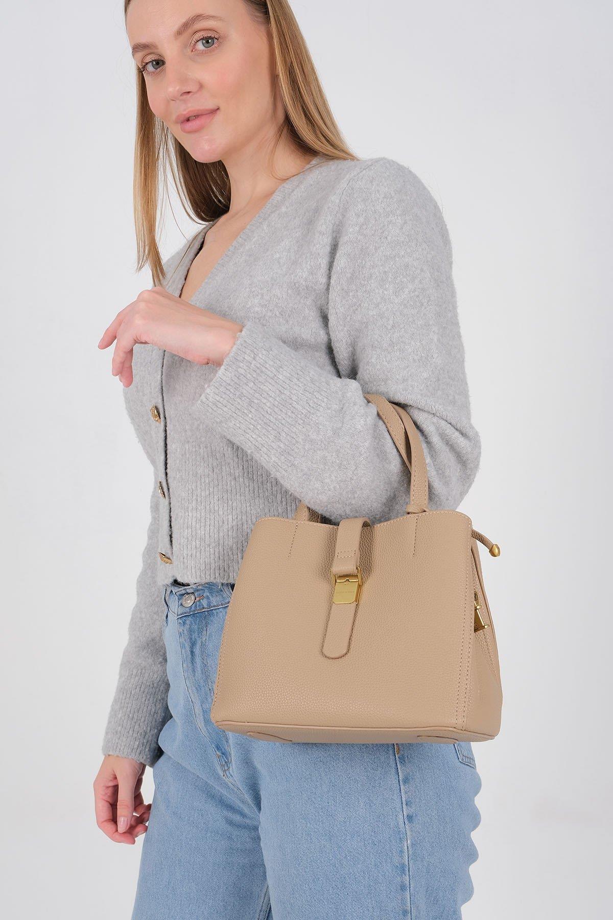 Silver & Polo SP1245 Kadın Omuz Çantası Bej