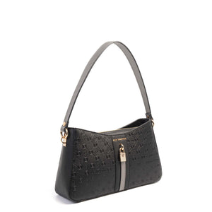 Silver & Polo Siyah - Platin SP1102 Kadın Omuz Çantası