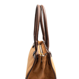 Silver & Polo SP1261 Kadın El Çantası Süet Taba-Kahve