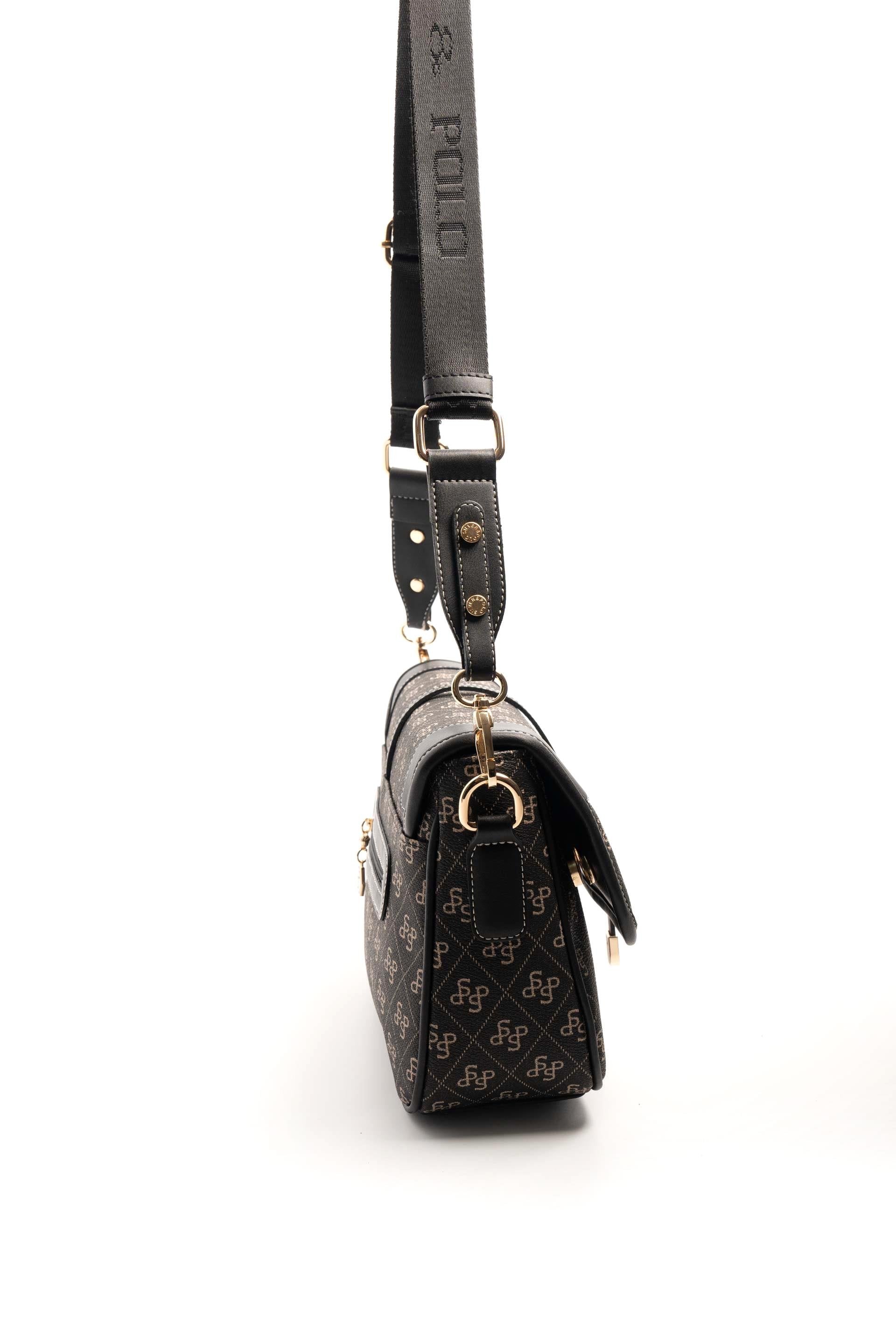 Silver & Polo Füme - Siyah SP1182 Kadın Çapraz Çanta