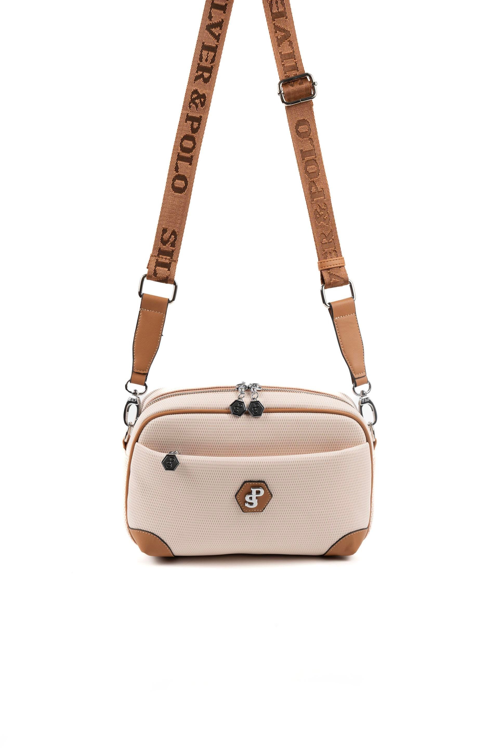 Silver & Polo Bej - A.Taba SP1094 Kadın Çapraz Çanta