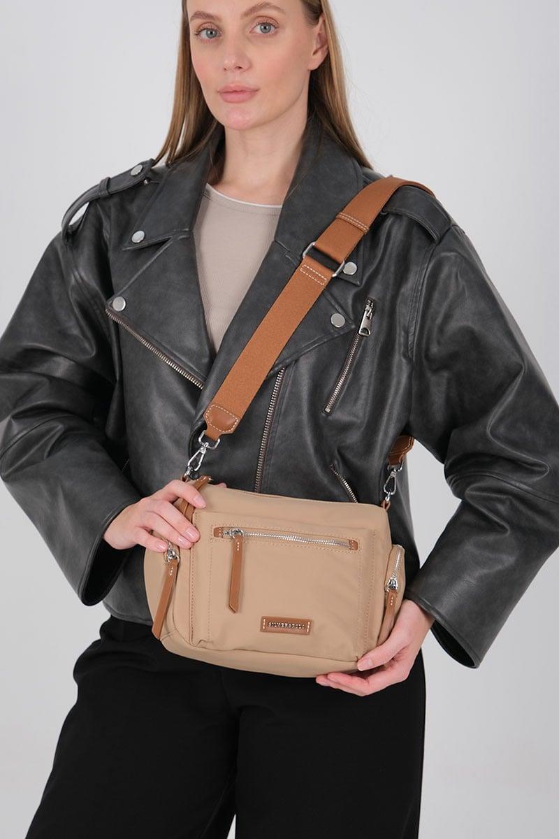 Silver & Polo SP1229 Kadın Çapraz Çanta Nut-Taba