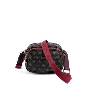 Silver & Polo Kahve Sarı - Bordo SP1111 Kadın Çapraz Çanta