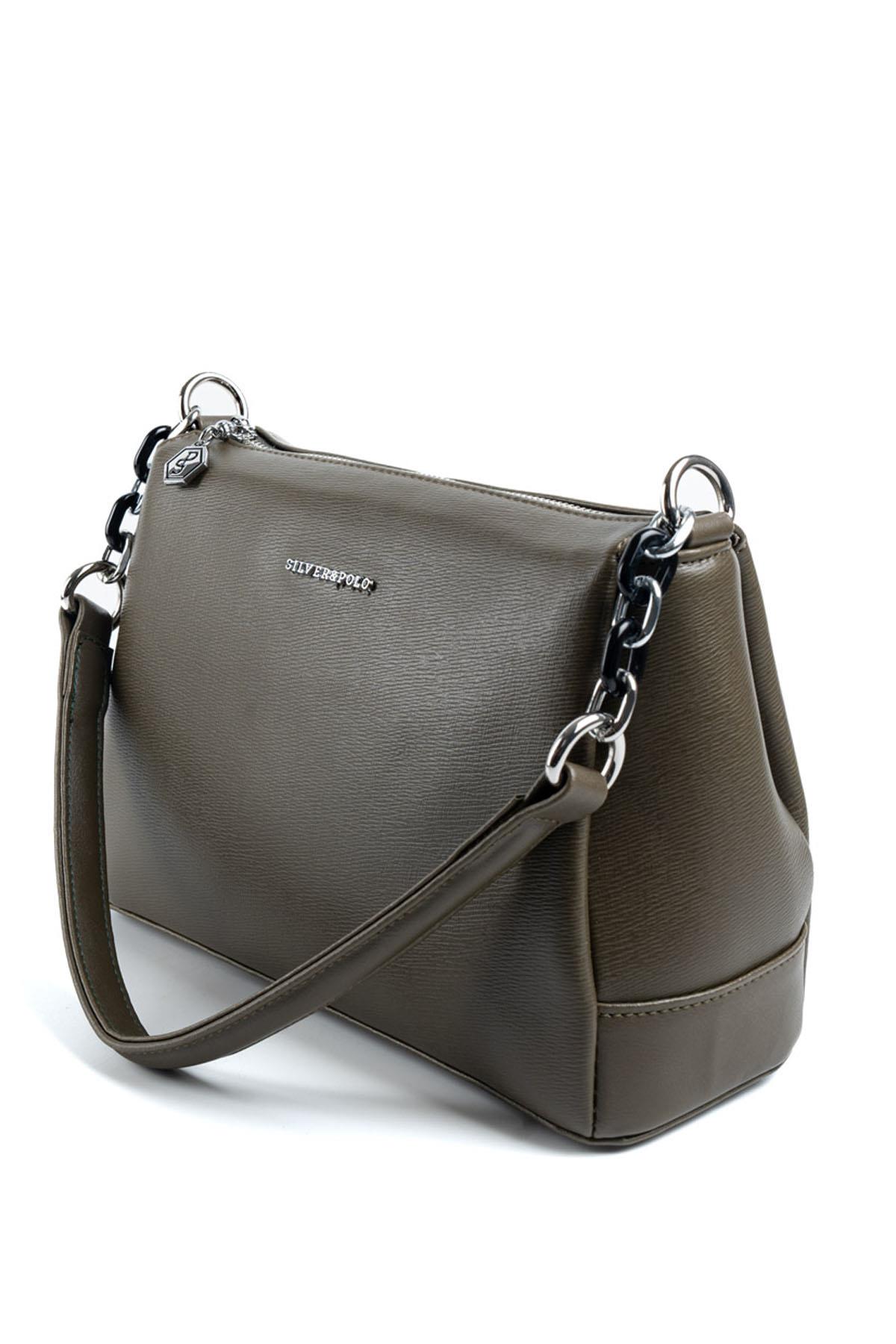 Silver & Polo Haki SP910 Kadın Çapraz Çanta