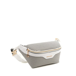Silver & Polo Siyah - Beyaz SP1192 Kadın Bel Çantası