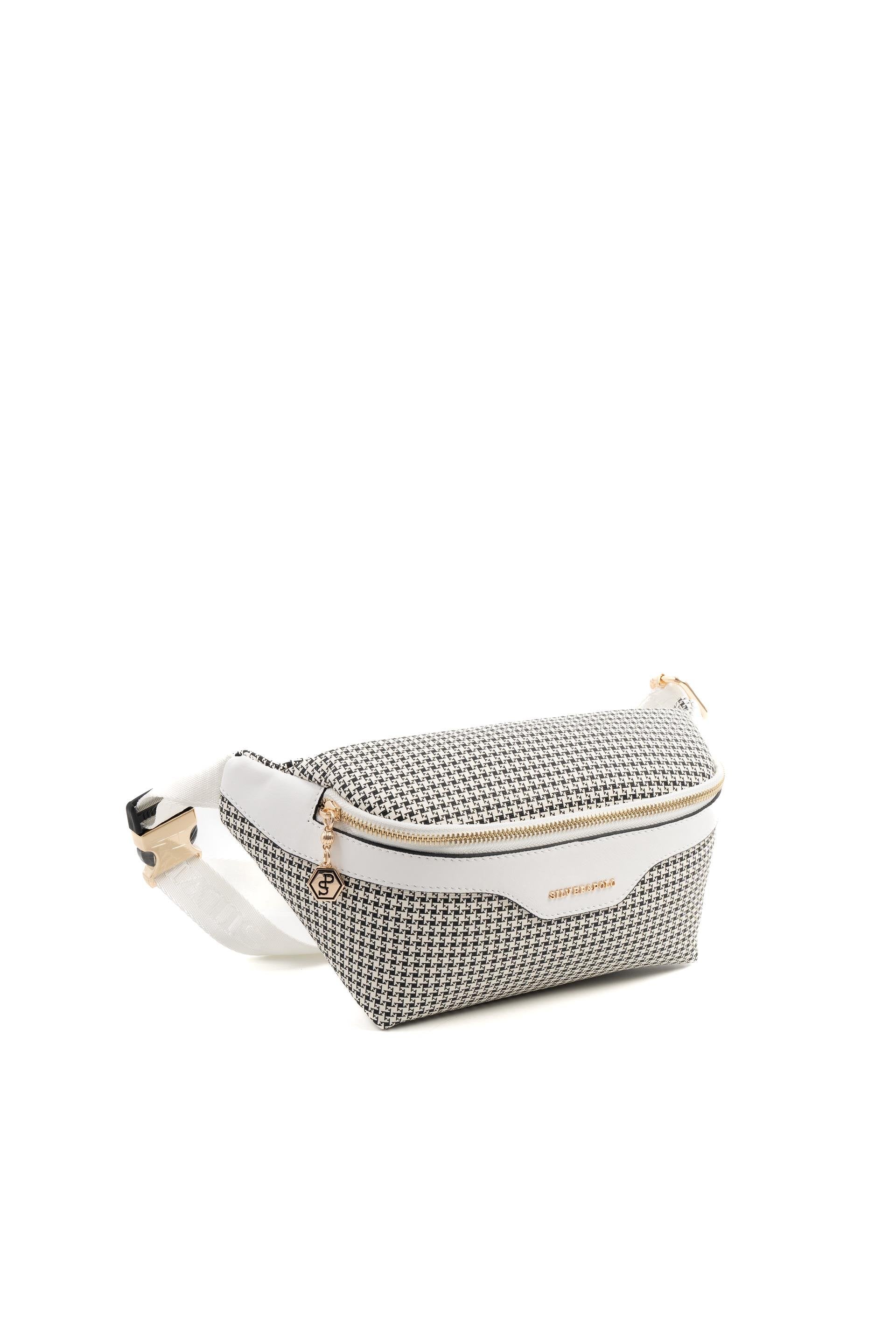 Silver & Polo Siyah - Beyaz SP1192 Kadın Bel Çantası