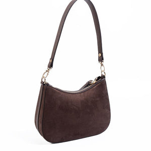 Silver & Polo SP1259 Kadın Omuz Çantası Süet Kahve