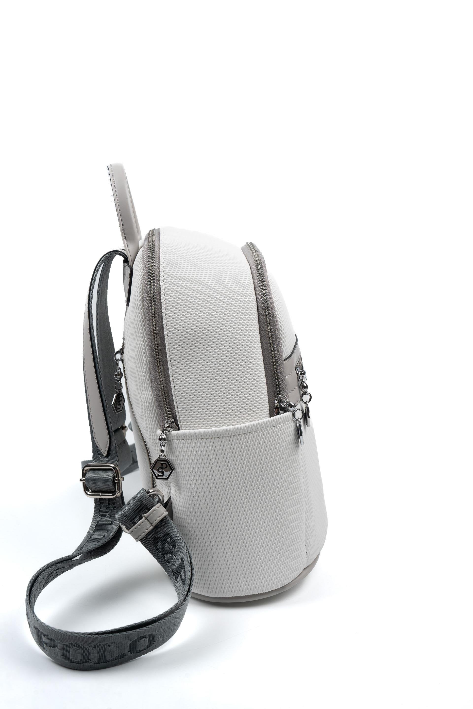 Silver & Polo Beyaz - A.gri SP1161 Kadın Sırt Çantası