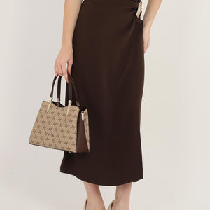 Silver & Polo Koyu Bej - Kahve SP1205 Kadın El Çantası