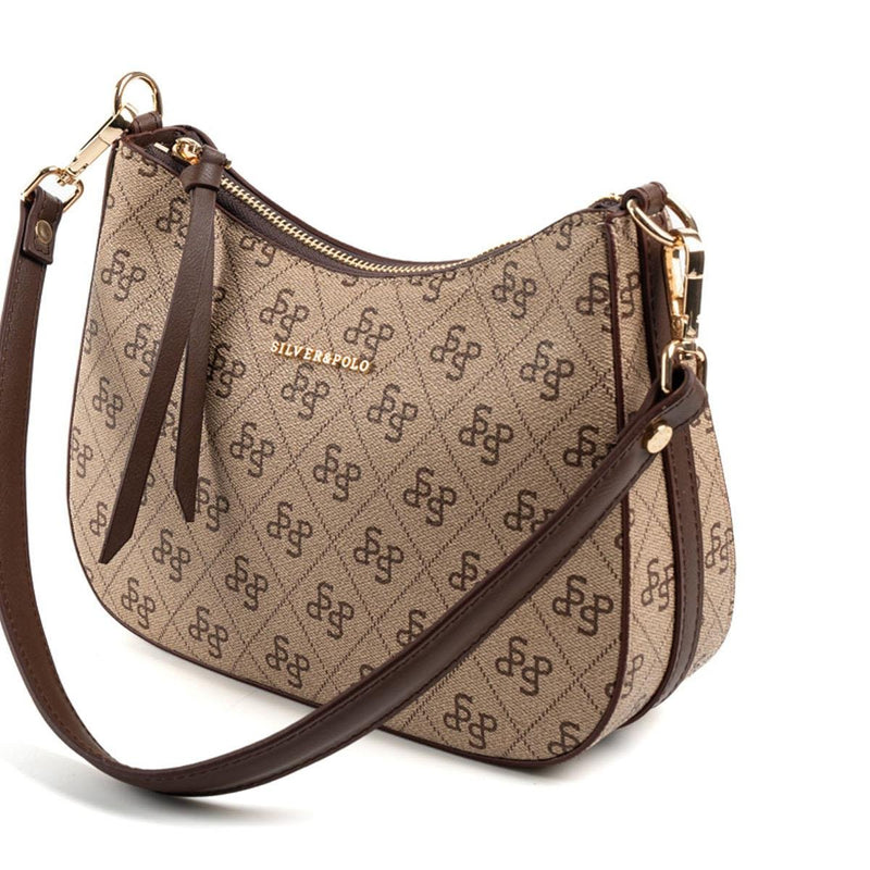 Silver & Polo Koyu Bej - Kahve SP1259 Omuz Çantası - 5