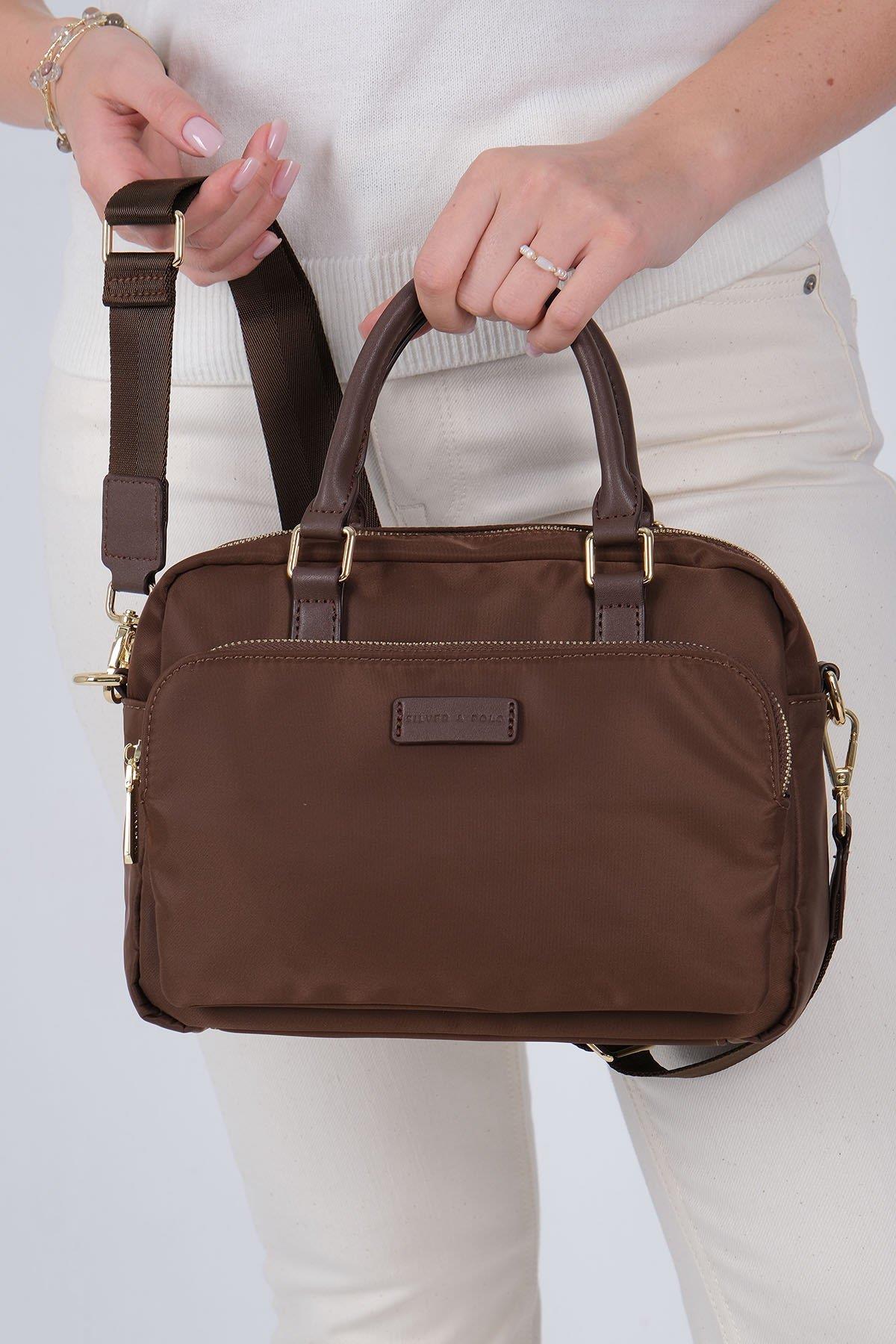 Silver & Polo SP1217 Kadın El Çantası Kahve