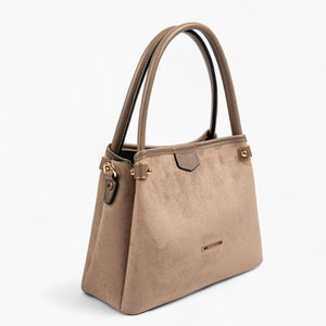 Silver & Polo SP1254 Kadın El Çantası Süet Vizon