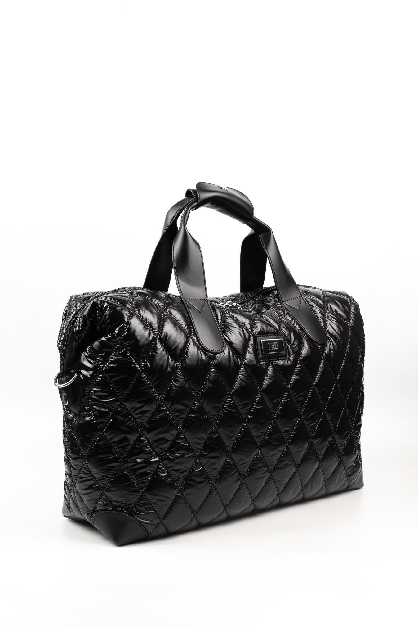 Silver & Polo Parlak Siyah SP1141 Kadın Seyahat Çantası