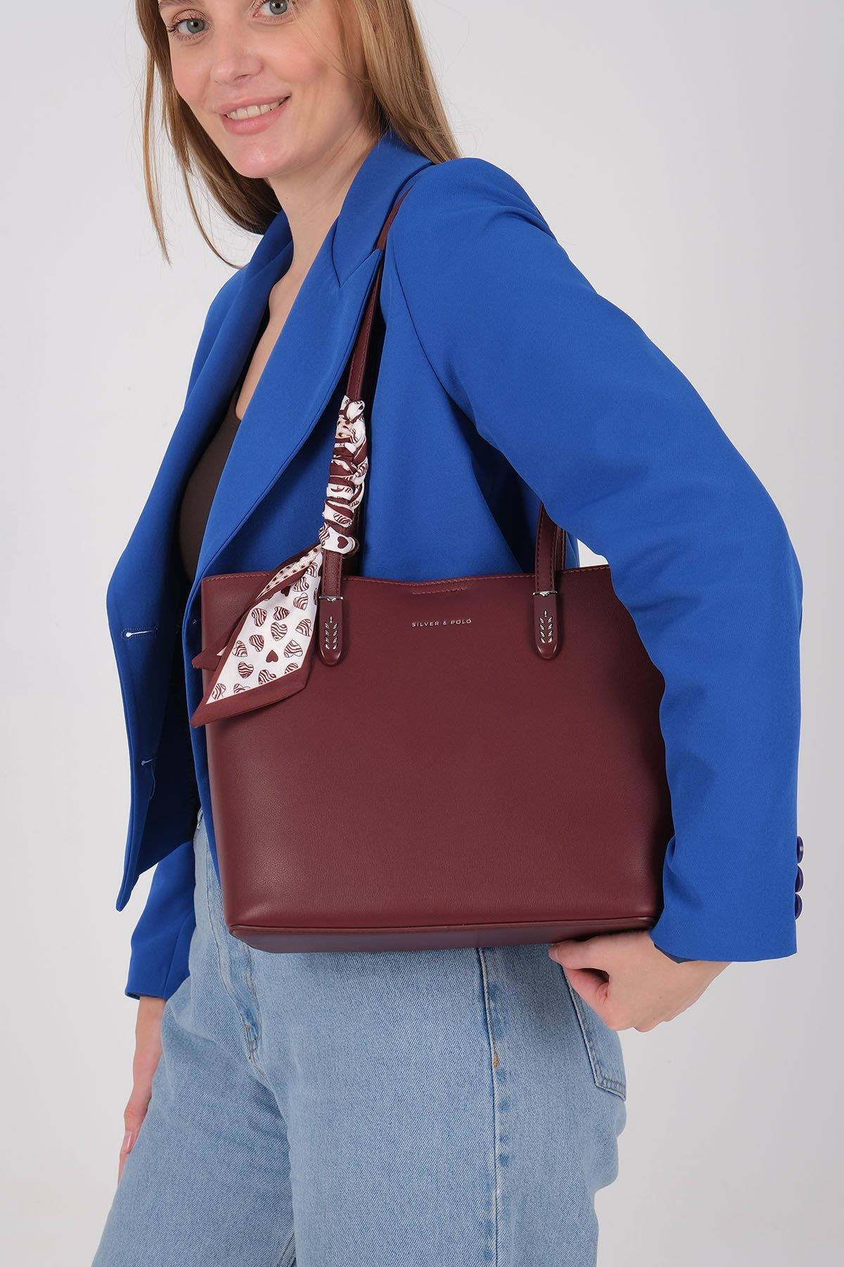 Silver & Polo SP1238 Kadın Omuz Çantası Bordo