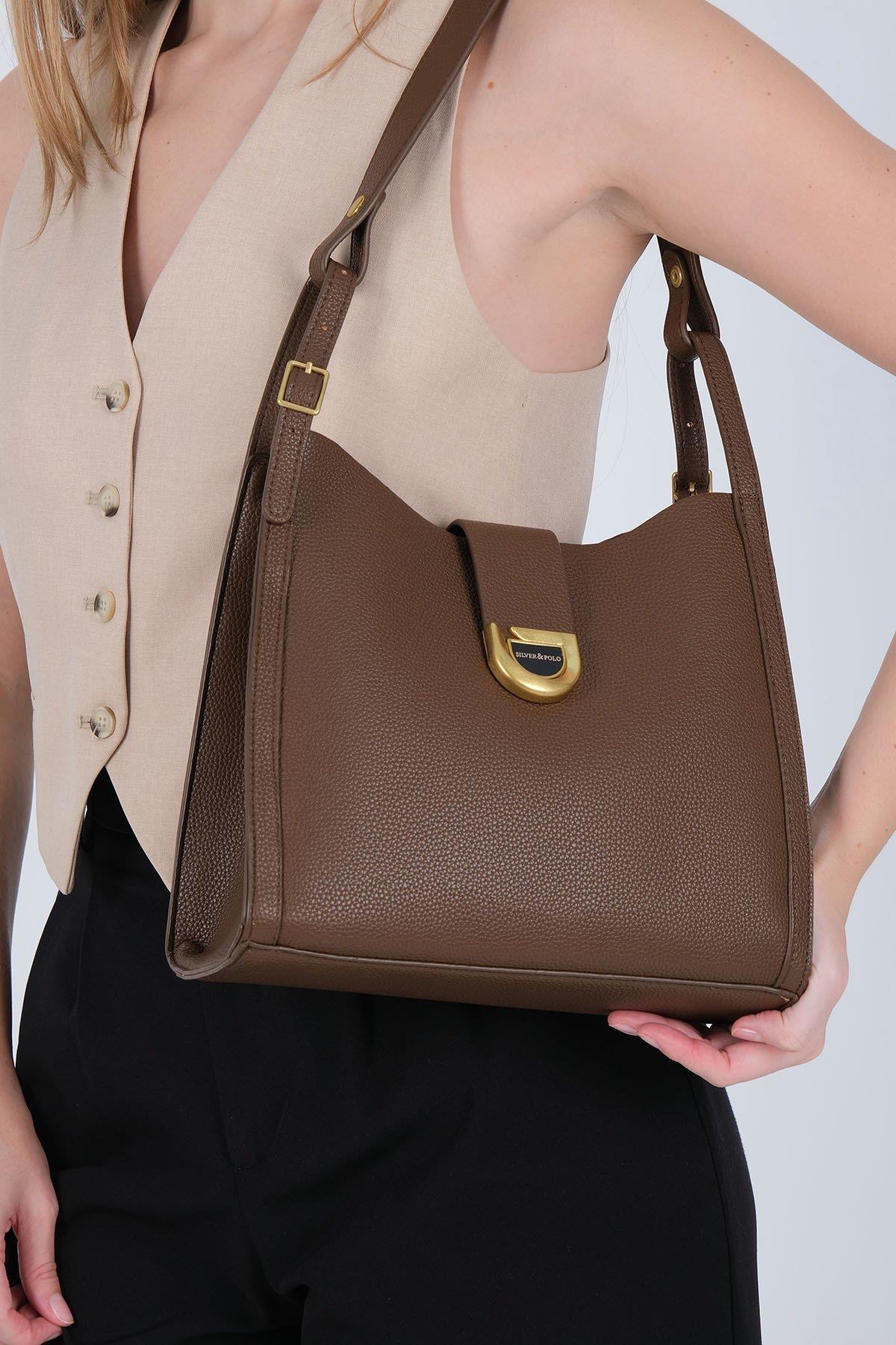 Silver & Polo SP1242 Kadın Omuz Çantası Kahve