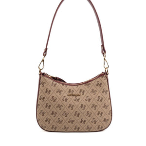 Silver & Polo Koyu Bej - Bordo SP1259 Omuz Çantası