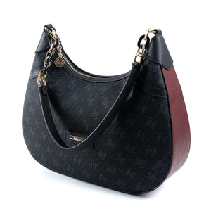 Silver & Polo Siyah Bordo SP1255 Kadın Omuz Çantası