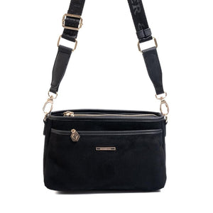 Silver & Polo SP1184 Kadın Çapraz Çanta Süet Siyah