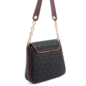 Silver & Polo Siyah - Bordo SP1147 Kadın Omuz Çantası