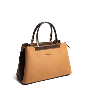 Silver & Polo SP913 Kadın El Çantası Süet Taba-Kahve