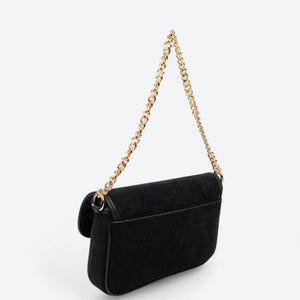 Silver & Polo SP1171 Kadın Omuz Çantası Süet Siyah