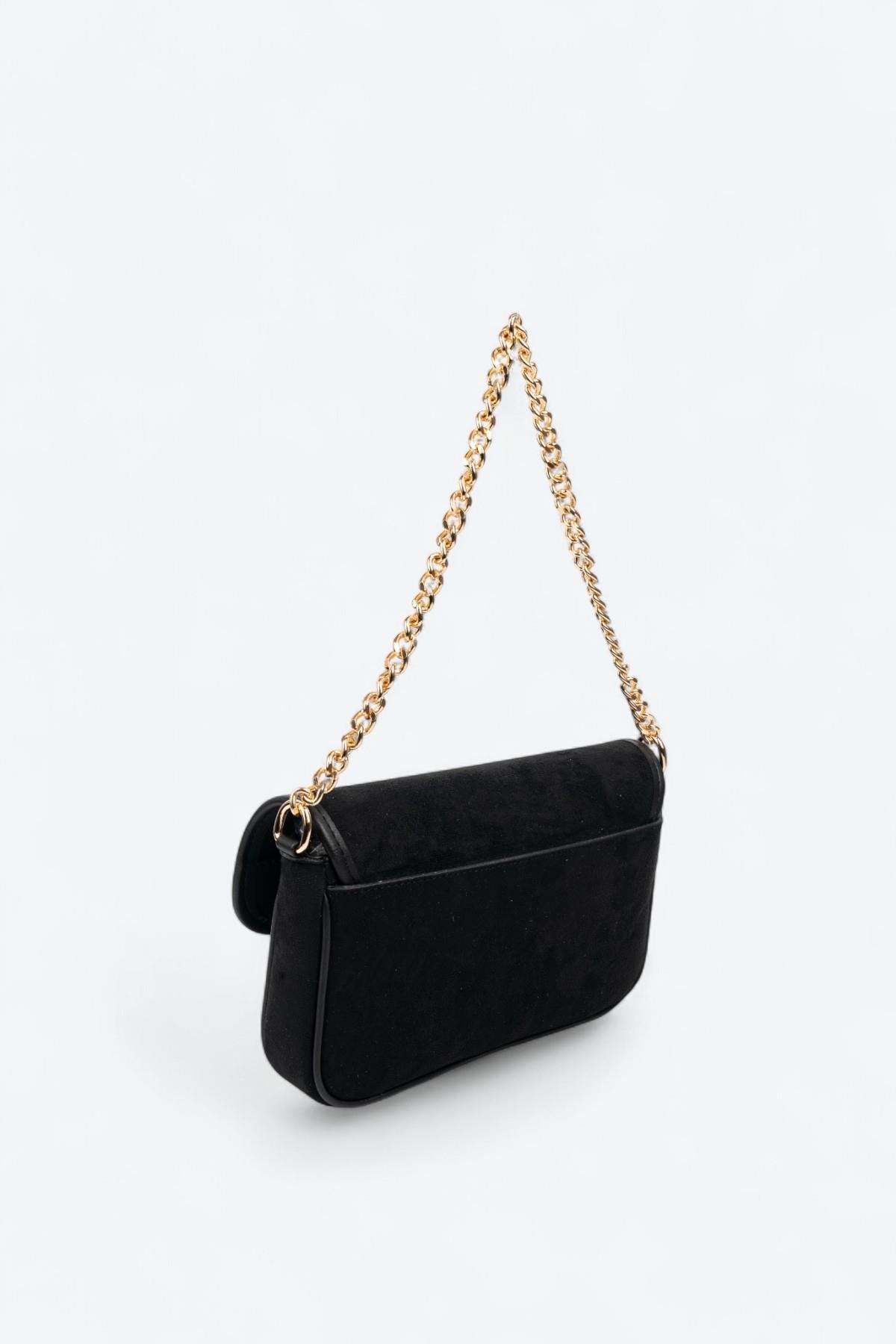 Silver & Polo SP1171 Kadın Omuz Çantası Süet Siyah