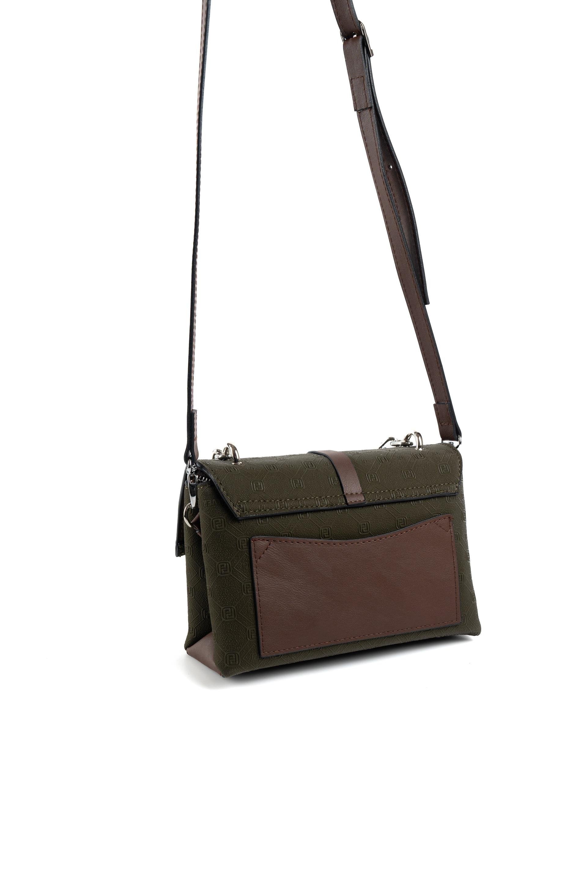 Silver & Polo Haki - Kahve SP1148 Kadın Çapraz Çanta