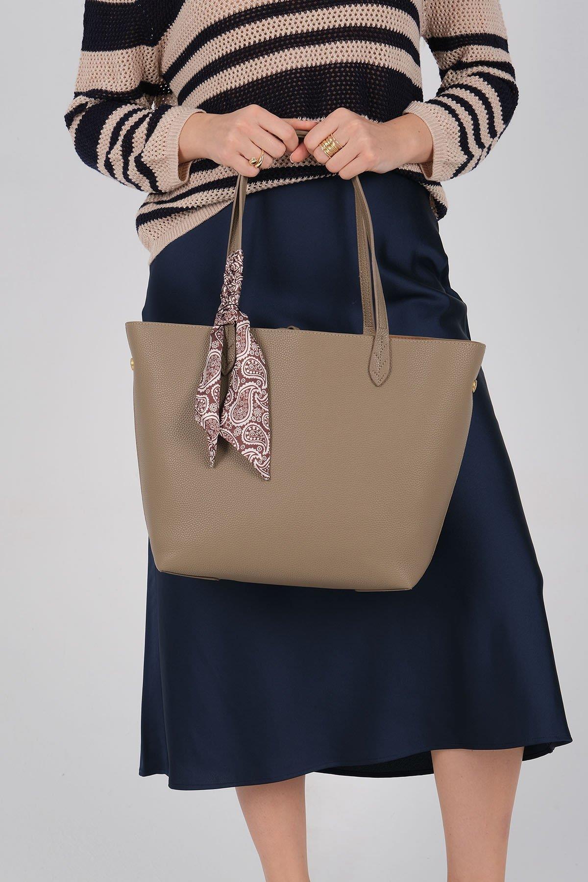 Silver & Polo SP1247 Kadın Omuz Çantası Vizon