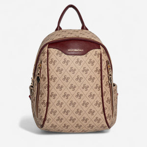 Silver & Polo Koyu Bej - Bordo SP906 Sırt Çantası