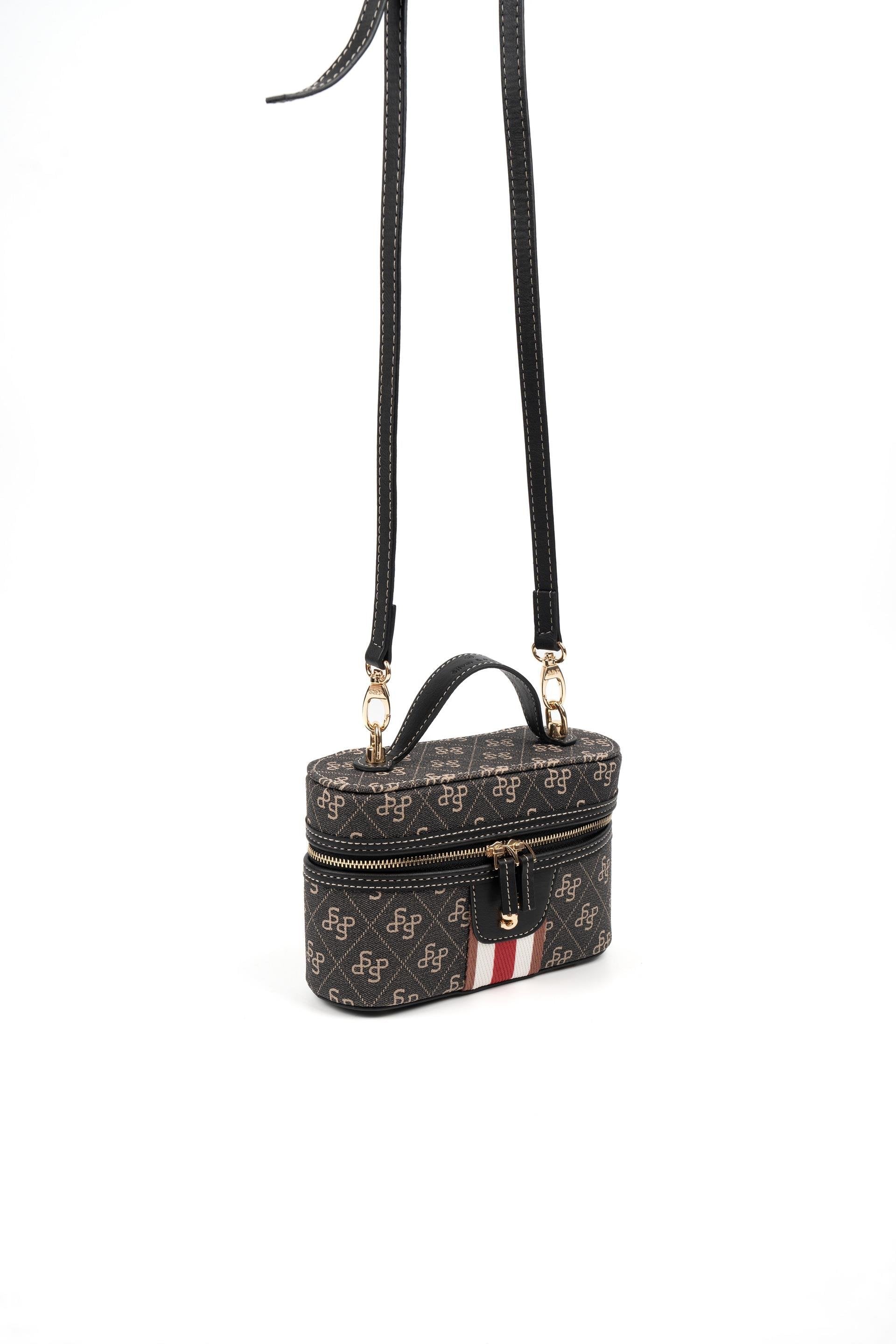 Silver & Polo Füme - Siyah SP1195 Kadın Makyaj,el Ve Çapraz Çantası