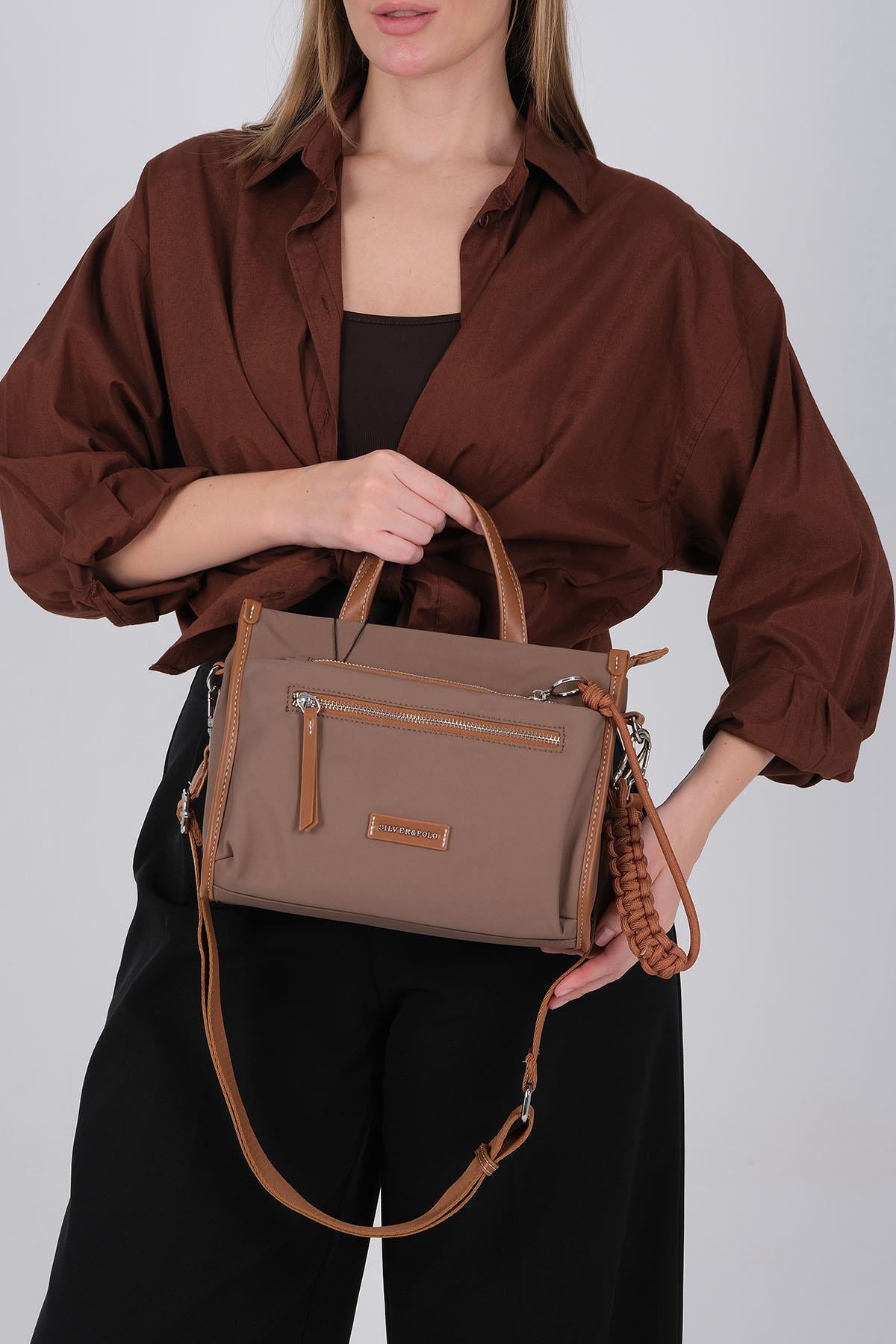 Silver & Polo SP1228 Kadın El Çantası Kahve-Taba