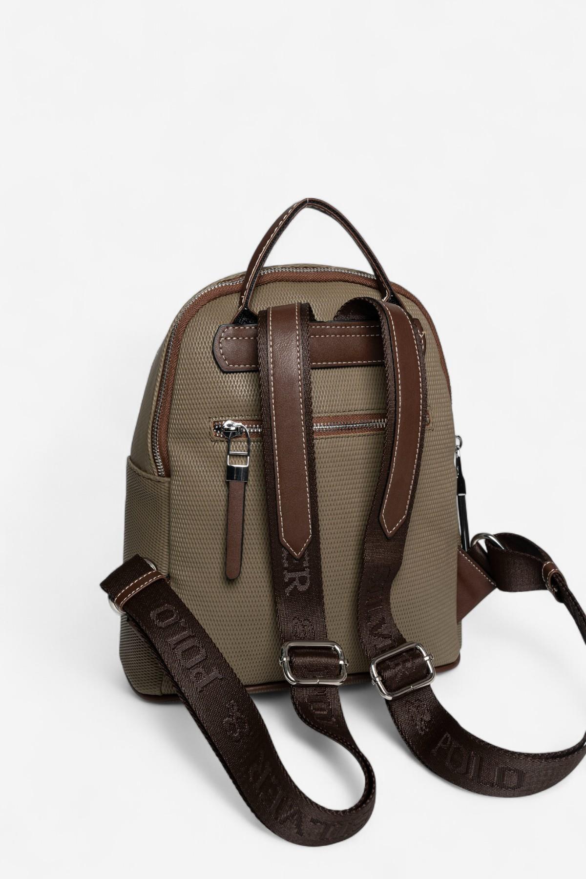 Silver & Polo SP901 Kadın Sırt Çantası Petek L.Haki-Kahve