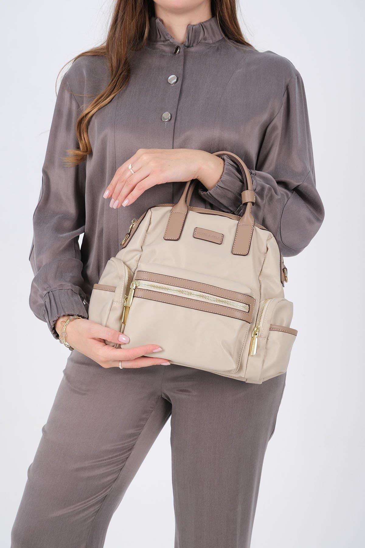 Silver & Polo SP1211 Kadın Sırt Çantası Bej-Kum