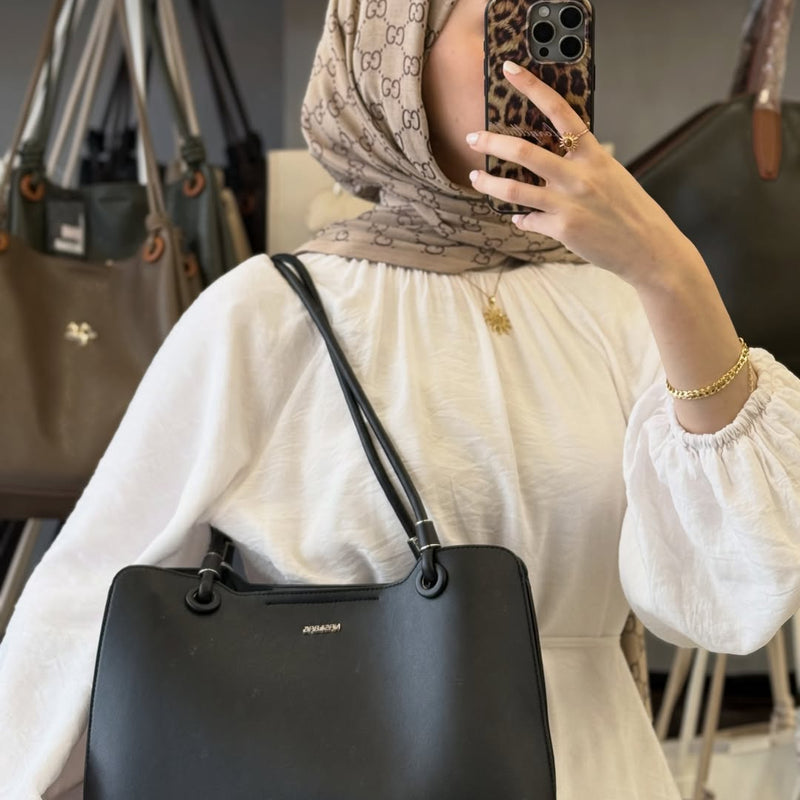 Nas Bag Klasik 3 Bölmeli Kadın Omuz Çantası - 1540 - 8