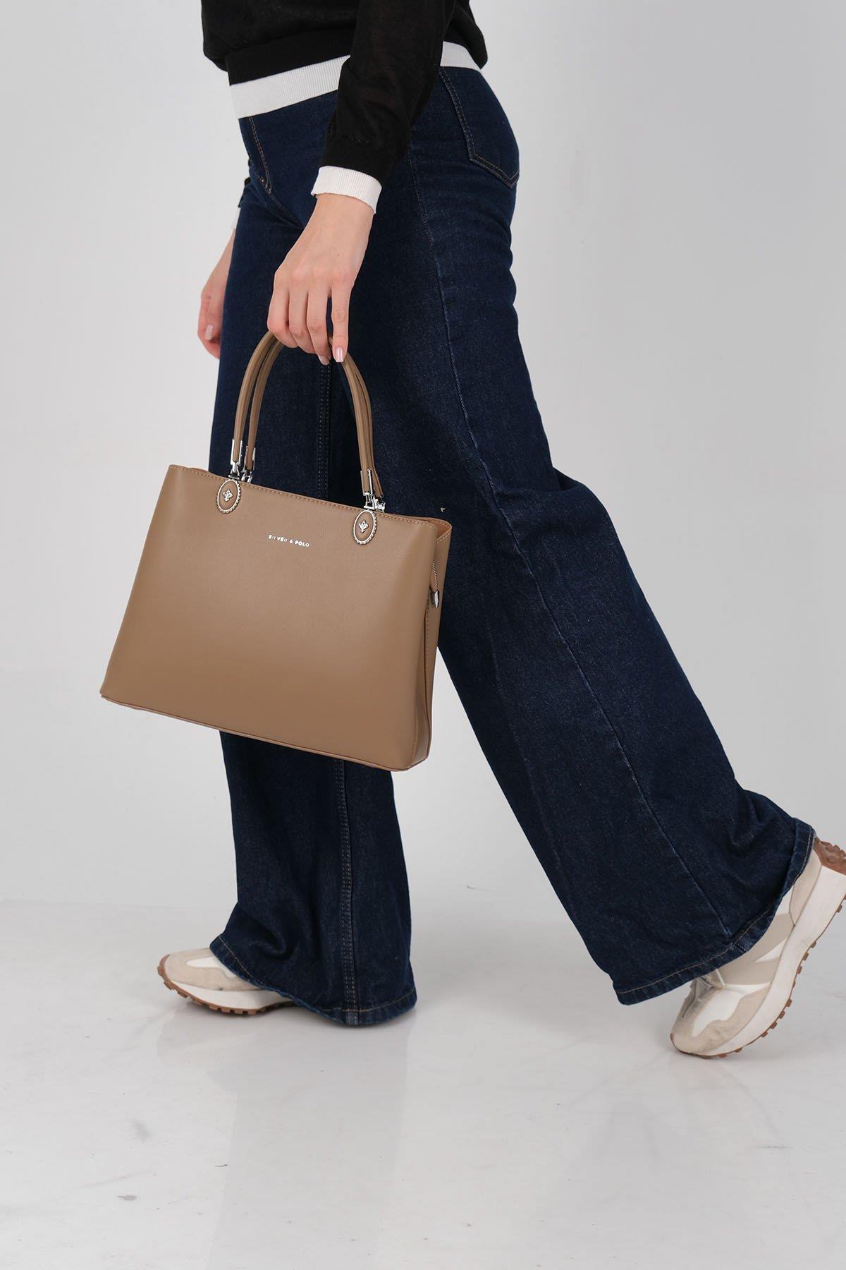 Silver & Polo SP1234 Kadın El Çantası Bej